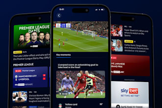 build HD presentation app, football app, flashscore app, livescore app, website