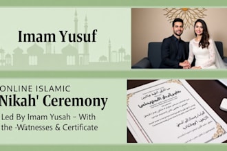 officiate your online islamic nikah with certificate and witnesses