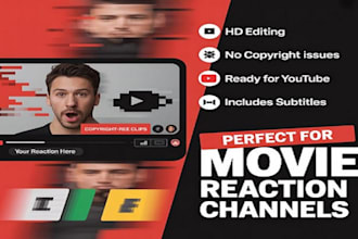 edit copyright free videos for your movie reaction youtube channel