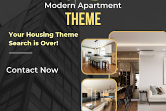 create a custom laravel theme for real estate, villa, or property website