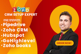 zoho CRM setup zoho sites zoho landingpage hubspot CRM pipedrive gohighlevel CRM