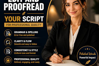 edit and proofread your script for professional quality