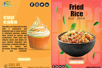 design professional food posters and flyers for you
