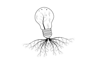 draw  simple line art illustrations of objects or items