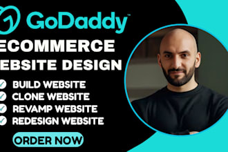 build godaddy ecommerce store design SEO godaddy website and website development