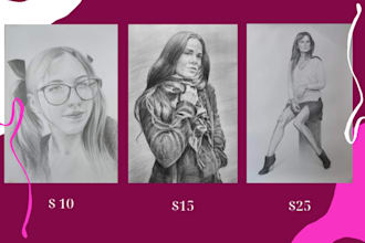 draw a realistic pencil portrait from your photo
