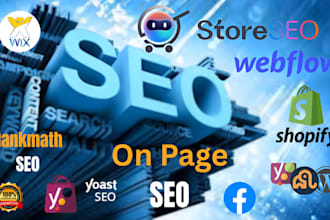 do on page technical SEO, speed optimization, schema markup, gsc, audit wix fix