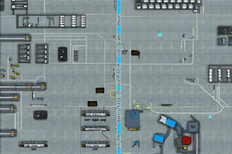 crate 3d industrial warehouse gather town virtual map design with 3d rendering