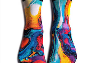 make a custom and unique socks design art for you