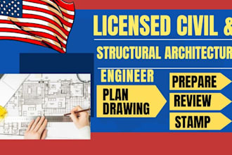 do architectural 2d floor plan drawing, texas stamp, mep drawings, city permit
