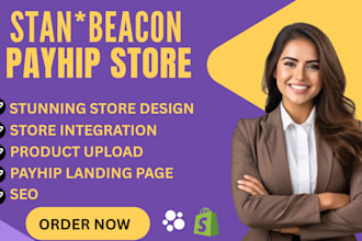 setup payhip beacon ai digital product store design stan store website marketing