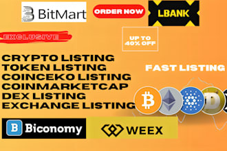 fast crypto token listings on coinmarketcap, coingecko, and major exchanges