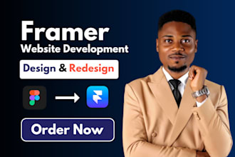 design, develop framer website, framer landing page, figma to framer expert