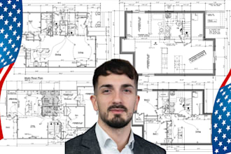 draw and stamp city permit architectural plan mep hvac site engineering plan