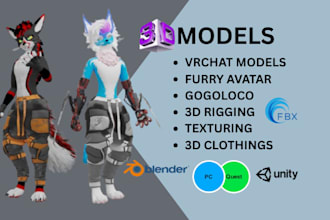3d custom models for vrchat and vtubers