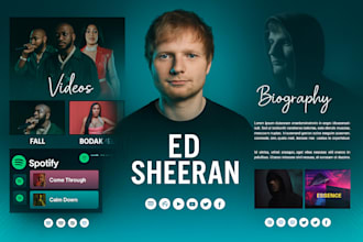 design epk press kit media kit online flyer for brand influencer artist films