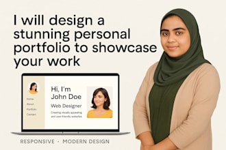 design a stunning personal portfolio to showcase your work