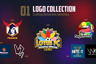 design a custom logo with professional mockups