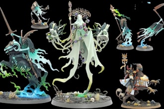 model 3d print and paint warhammer 40k mini miniature painting figure tabletop