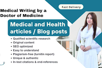 write medical articles and blogs
