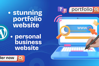 build personal portfolio website, blog or business website