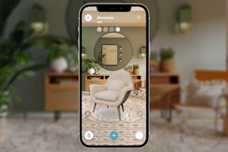 develop ar furniture app,3d model product design app, unity