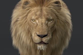 3d animal model,3d creature with xgen hair, realistic fur,3d animal animation