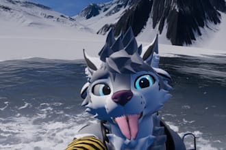 create custom 3d vr chat avatar furry vr chat anime character 3d military avatar
