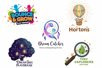 design 3 cute preschool or daycare logo options in 24 hours