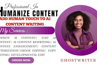 proofread, humanize ai content, native novel editor, book and ebook editing