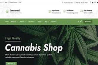 design wix cbd website hemp medical tobacco marijuana smoke vape cannabis shop