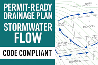 design stormwater drainage plan for site permit approval ca fl VA