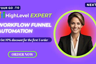 go high level funnel workflow automation landing page website vapi ai a2p crm
