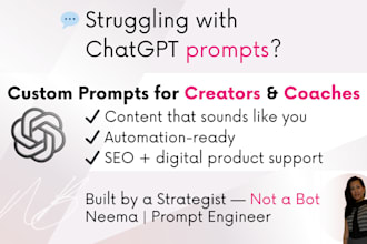 create custom chatgpt prompts for creators and coaches