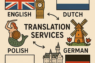 write any dutch or polish text copy