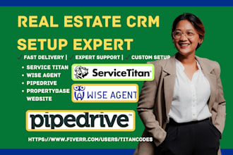 setup real estate crm service titan wise agent pipedrive propertybase website