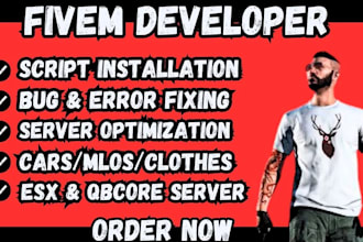 create or modify or fix bugs in your fivem server qbcore esx