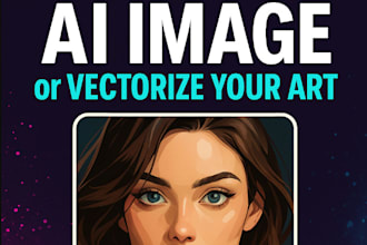 fix ai image, recreate art, enhance midjourney design, vectorize logo or photo