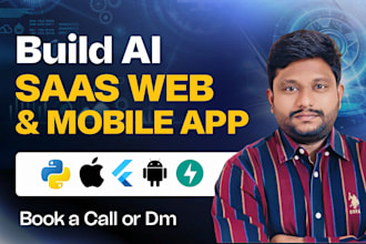 develop chatgpt ai mobile app, saas ai website chatbot, flutter and futterflow