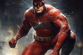 make a comic book art and comic book illustrations