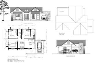 provide uk planning permission drawings for loft conversion and house extension