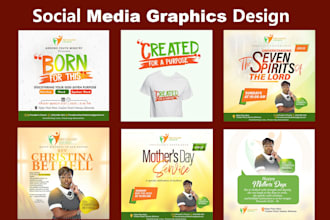 create flyer design, event postcard or social media post design