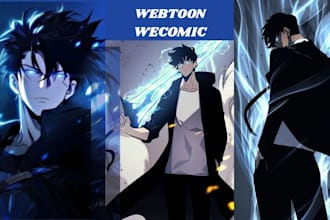 draw webtoon webcomic anime manga pages comic art