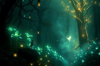 create stunning ai generated fantasy, neon,and landscape art