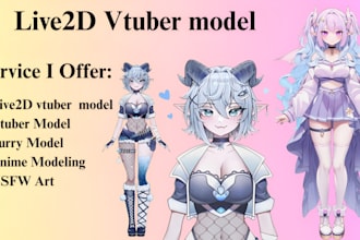 create a stunning live2d vtuber model, vtuber rigging