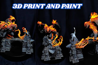 do custom 3d print and paint miniatures statues model figures warhammer stl file