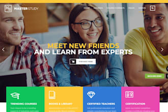design educational website elearning online course lms tutoring services website