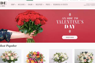 design flower shopify store, bouquet floraldropshipping store for florists