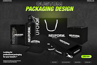 create custom box, label, and packaging design for clothing, shoes, hats