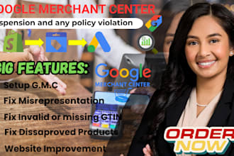 fix google merchant center suspension, misrepresentation, gtin and shopping ads